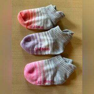 3/$20 | Hanes Toddler Athletic Ankle Socks | Set of 3 | Size 12-24 months
